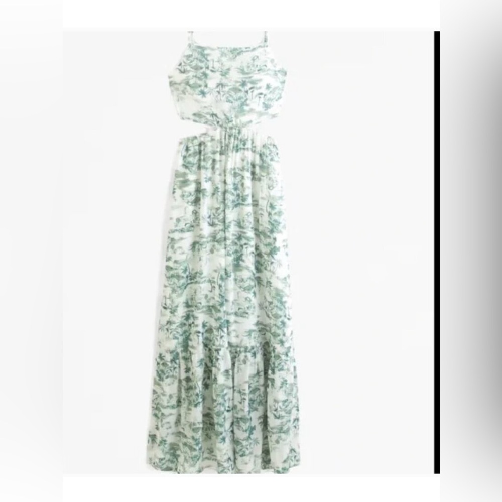 Abercrombie & Fitch Green Floral Maxi Dress